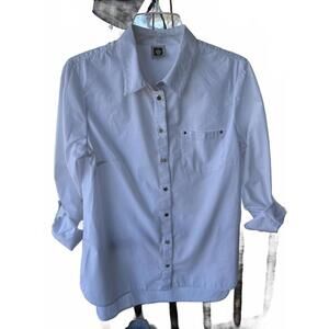 Anne Klein White Button-Up Shirt